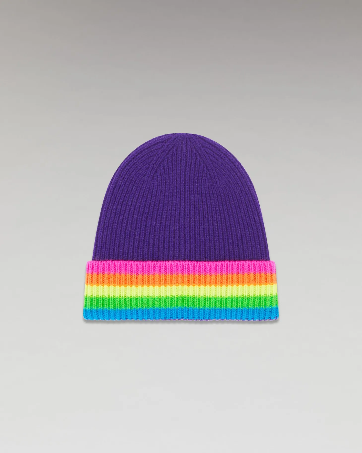 Bonnet à Revers Bandes Multicolore