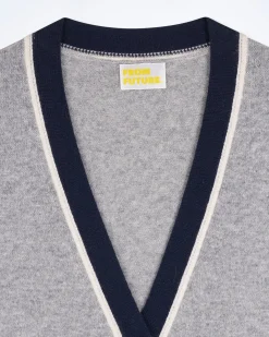 Pull Cardigan À Motif Losange