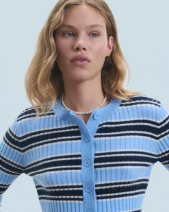Pull Cardigan Rayé