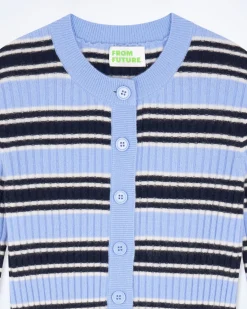Pull Cardigan Rayé
