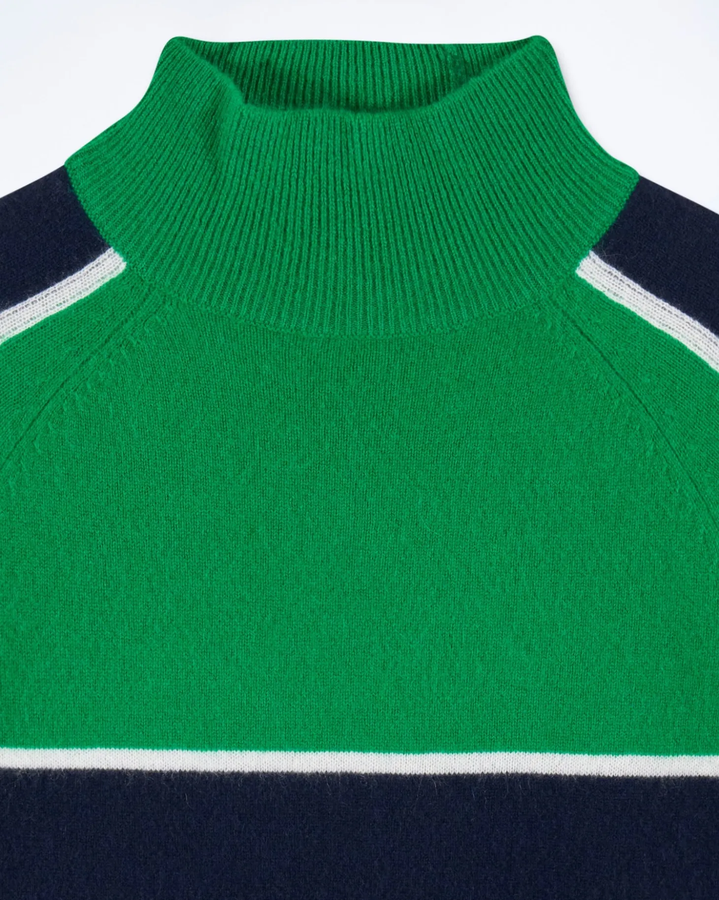 Pull Col Montant Bandes