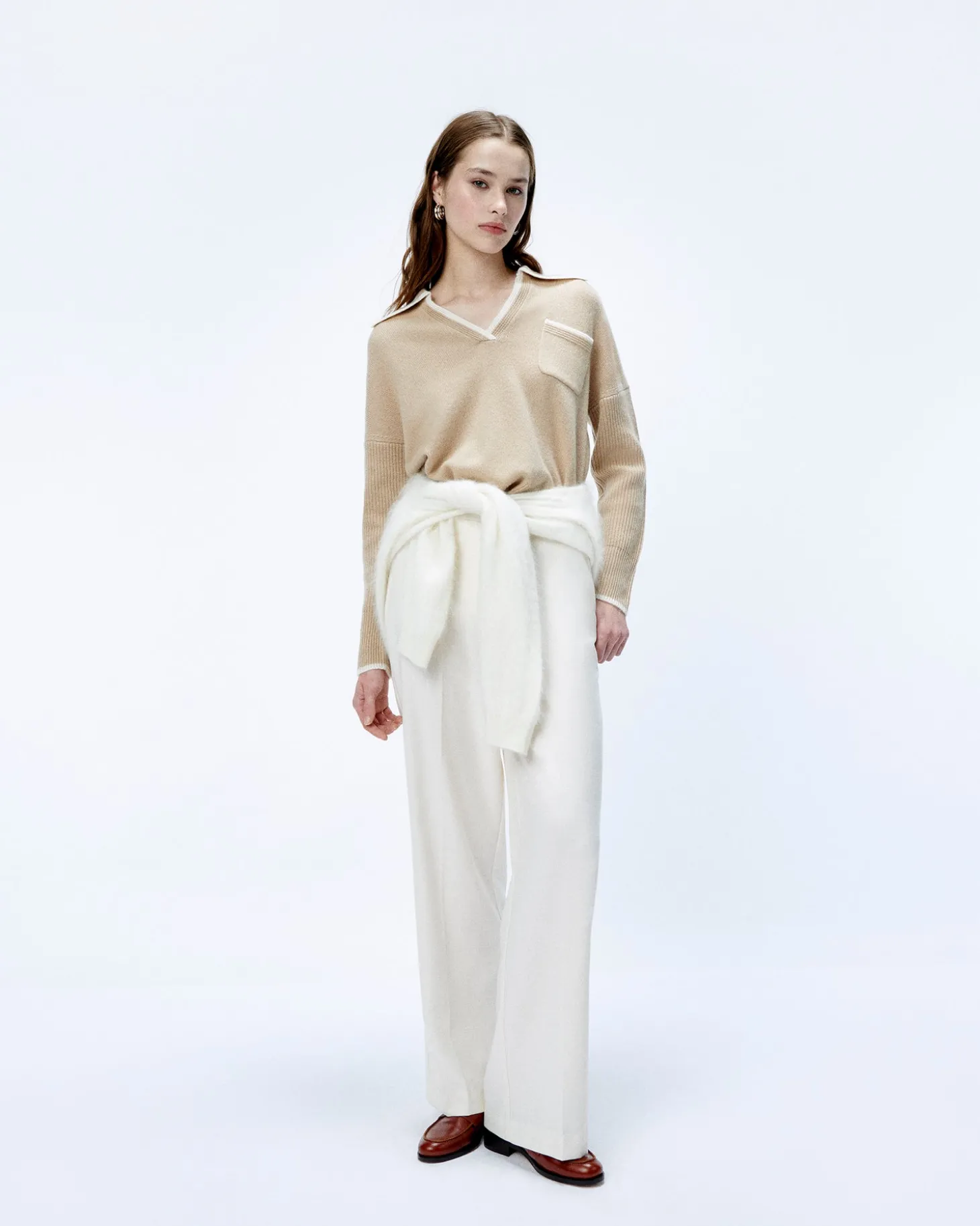 Pull Col Polo Bicolore