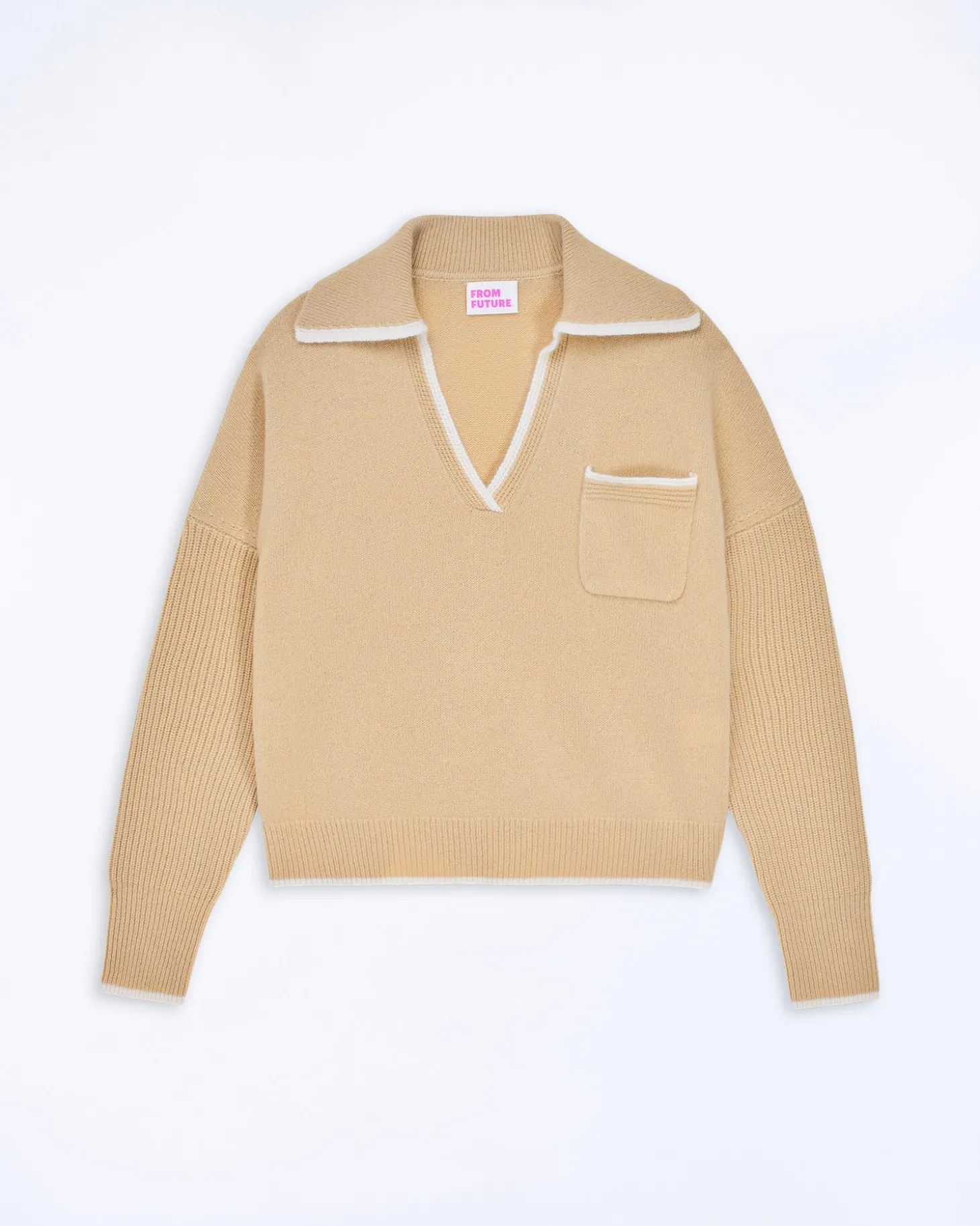 Pull Col Polo Bicolore