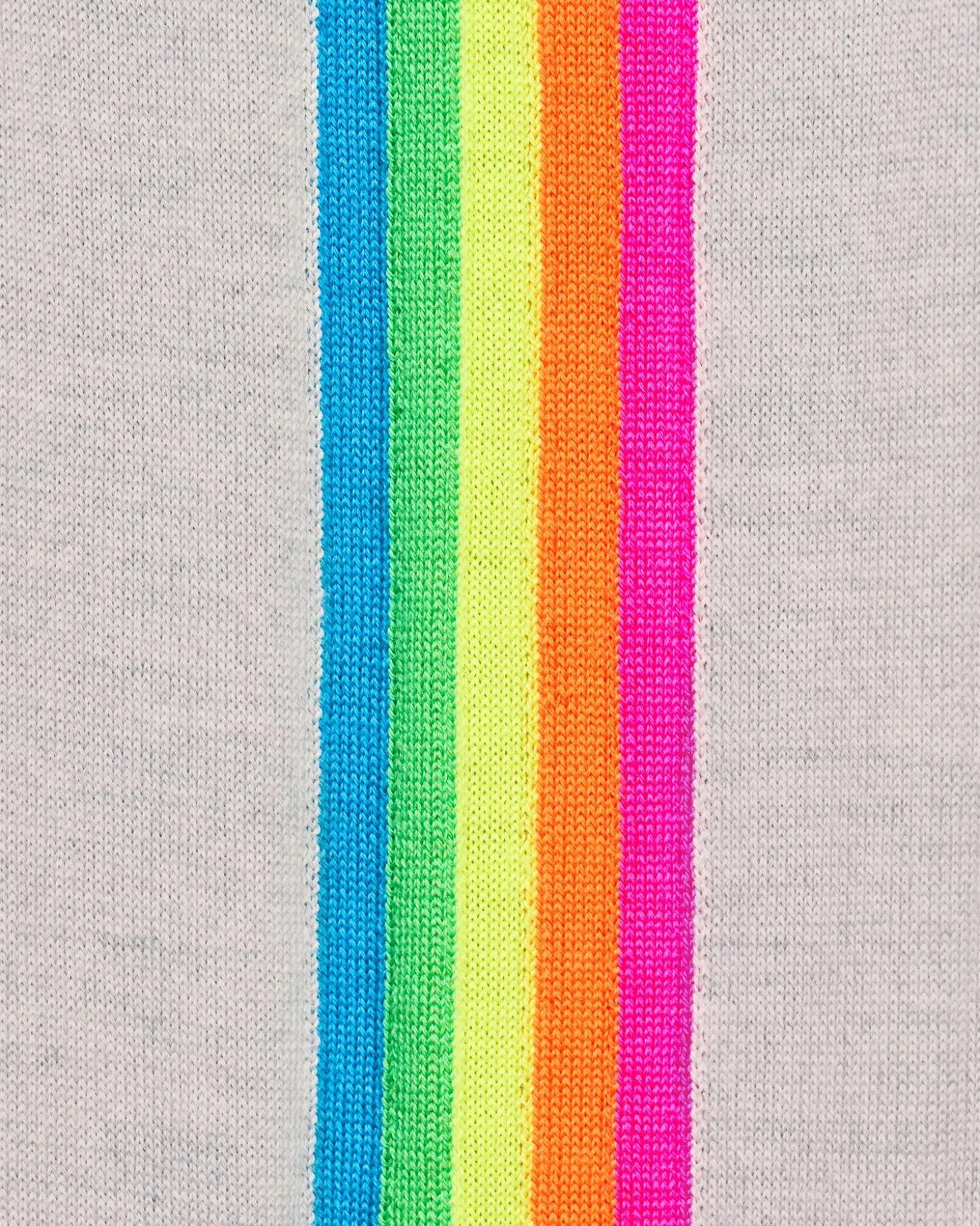 Pull Col Rond Bande Multicolore Aux Manches