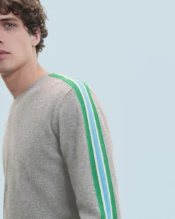 Pull Col Rond Bandes