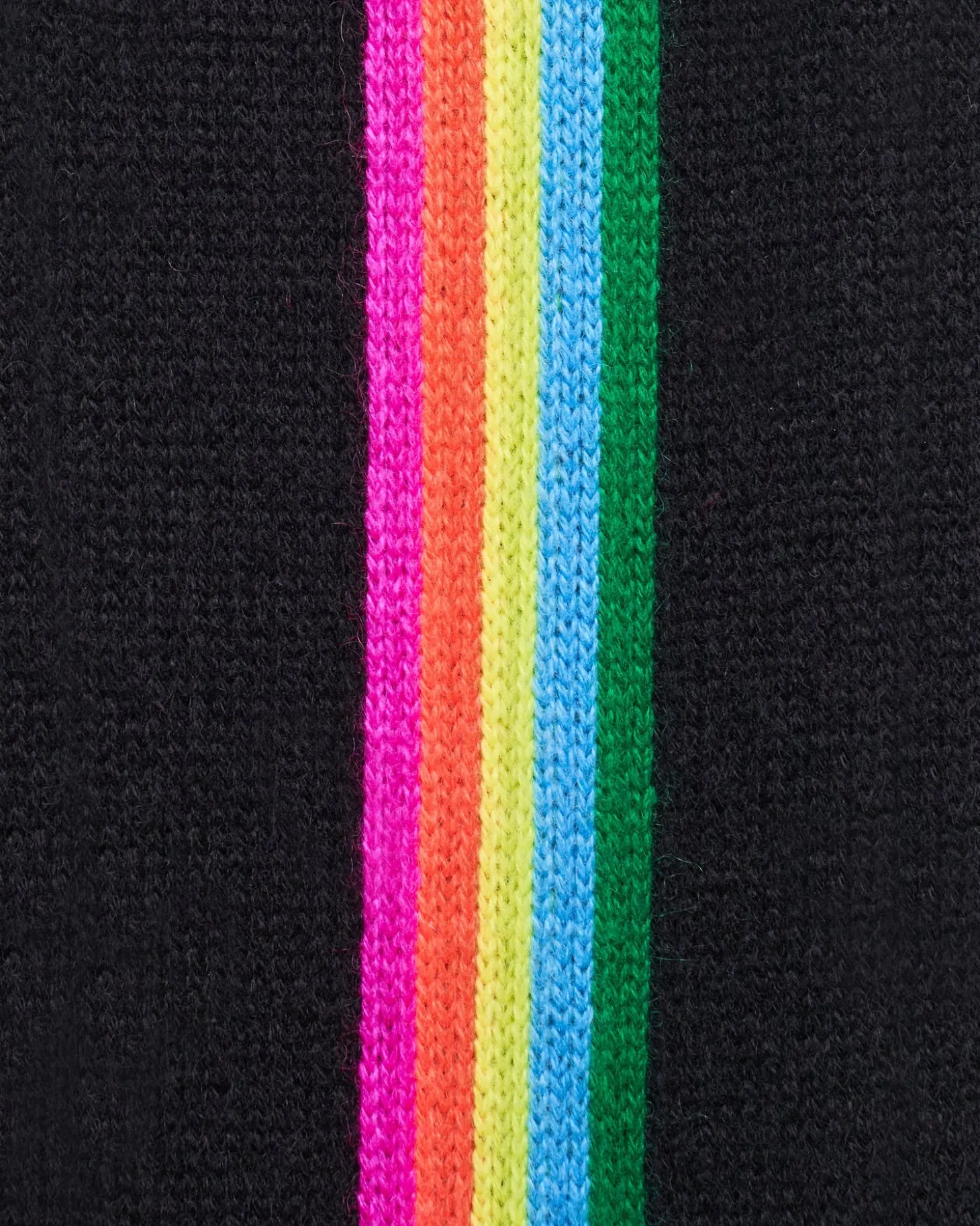 Pull Col Rond Bandes Manches Multicolore