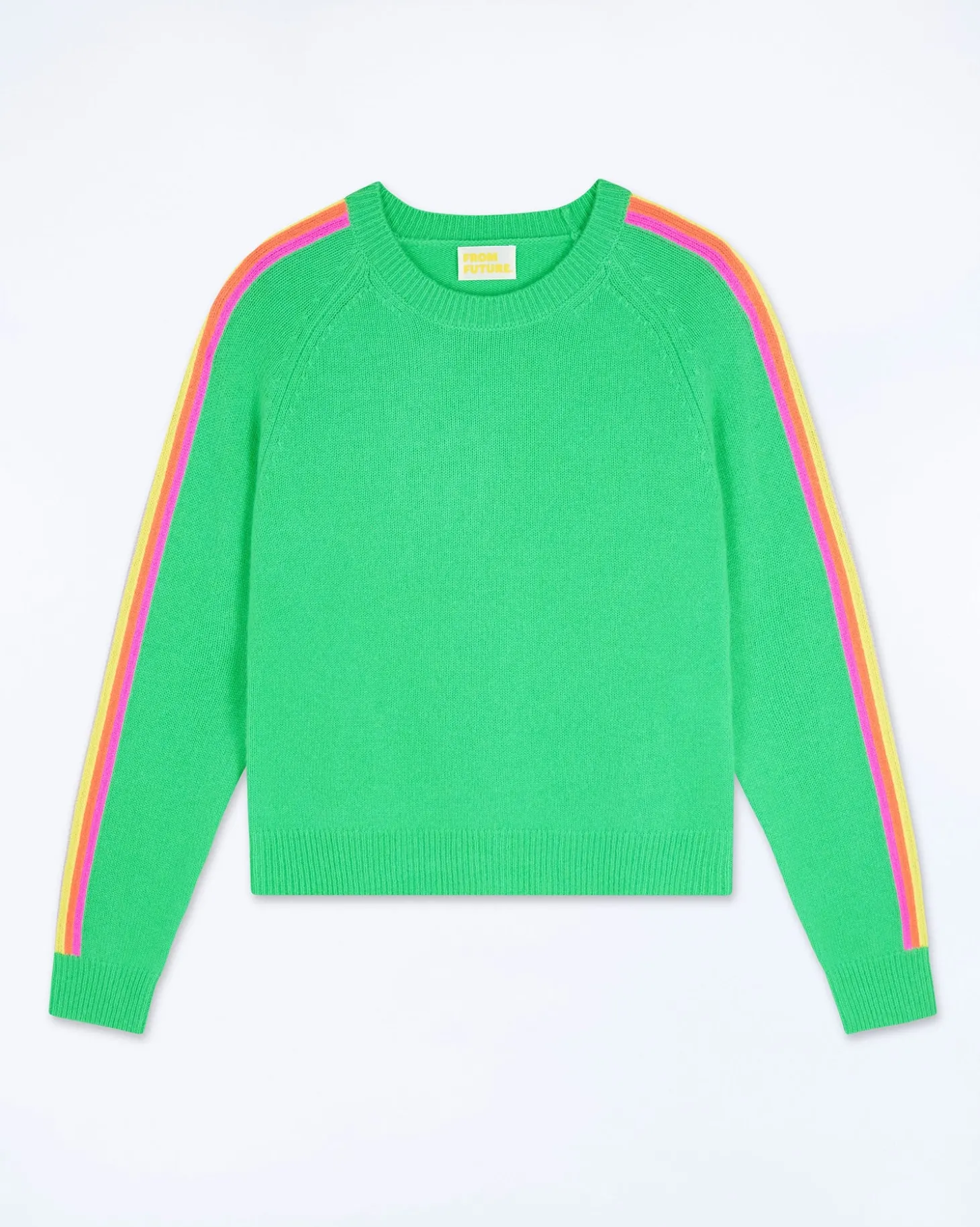 Pull Col Rond Bandes Manches Multico