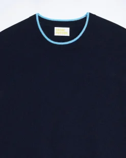 Pull Col Rond Bord Contraste
