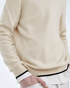 Pull Col Rond Bord Contraste