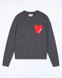 Pull Col Rond Coeur Léger