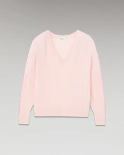 Pull Col V Oversize Bandes Bicolore Léger
