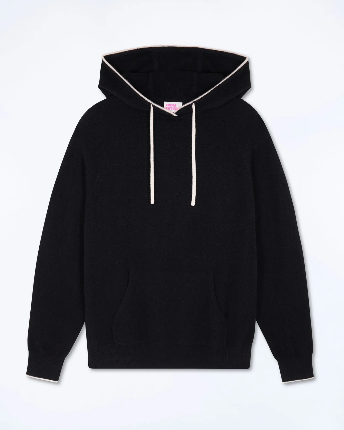Pull Hoodie Liserets Contrastes Léger