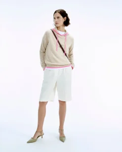 Pull Hoodie Oversize Liserets Contrastes