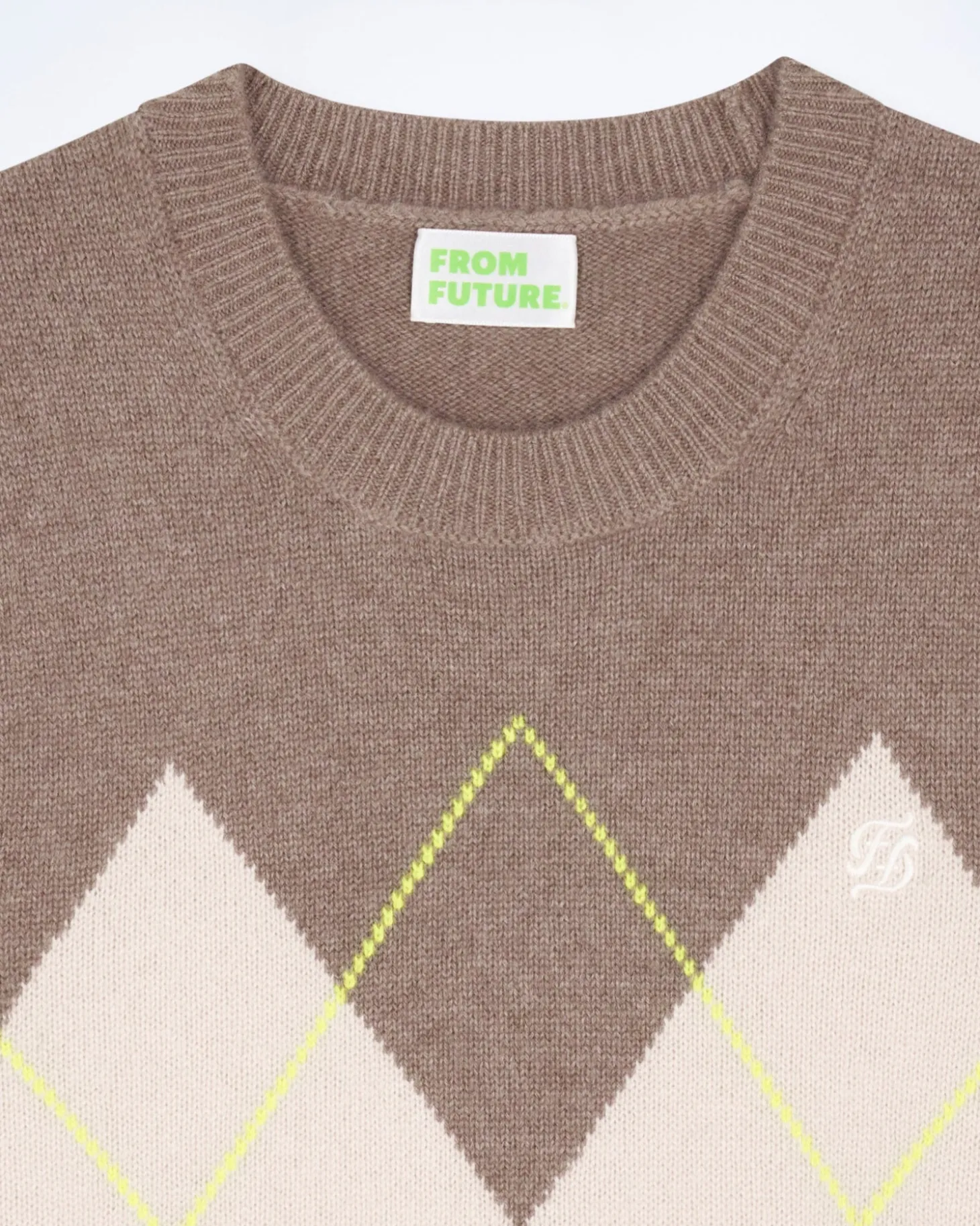 Pull Sans Manche à Motif Losange