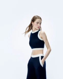 Pull Sans Manche Bicolore