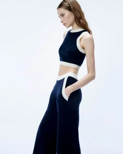 Pull Sans Manche Bicolore