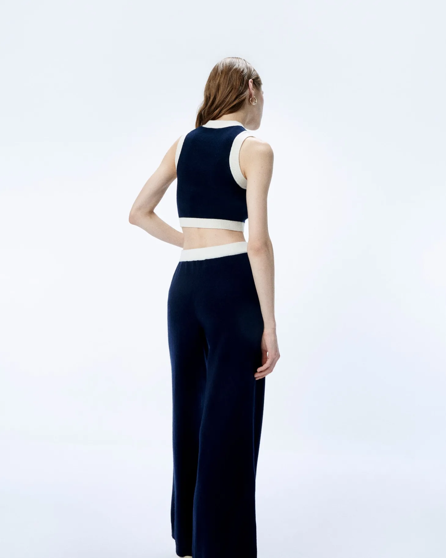 Pull Sans Manche Bicolore