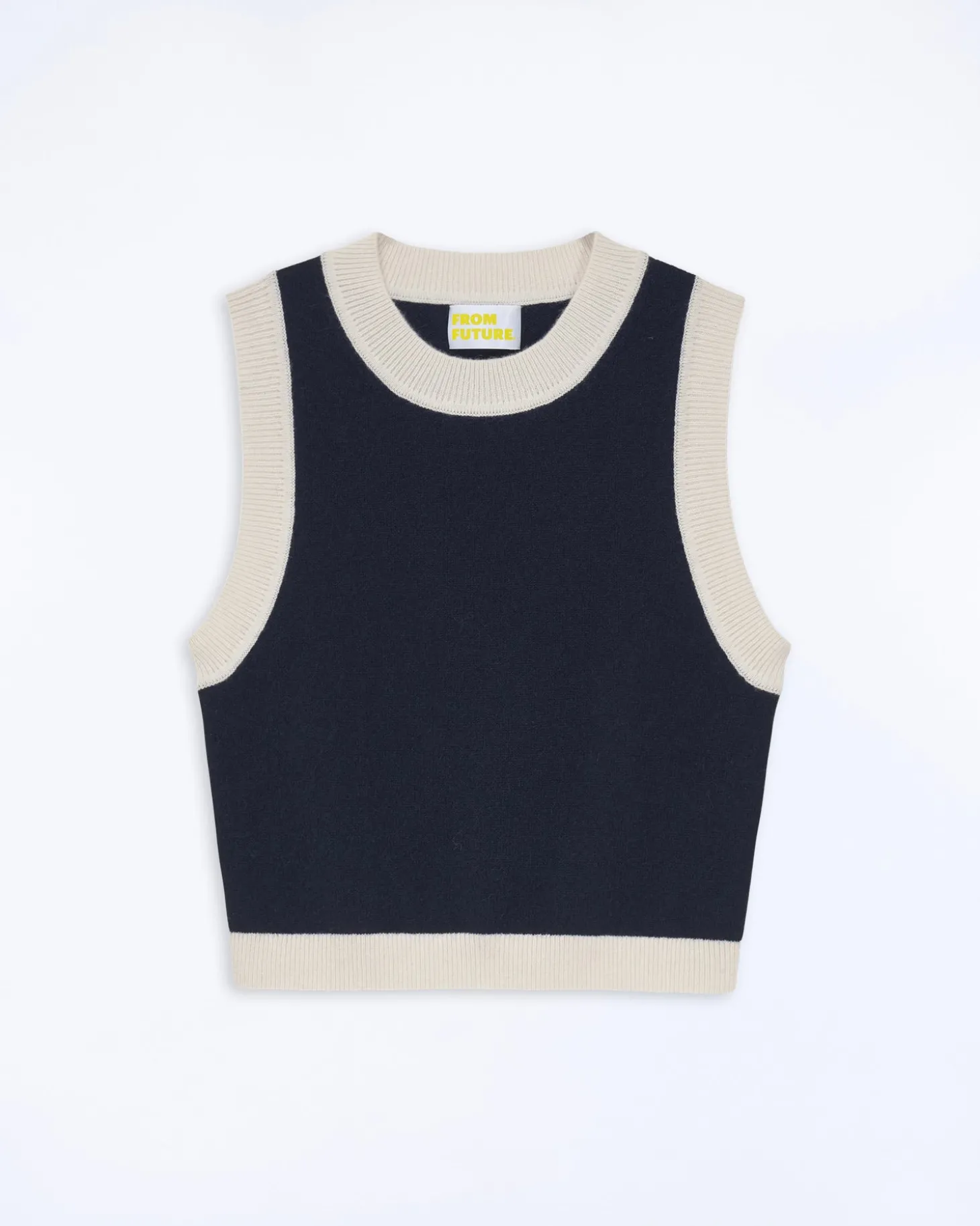 Pull Sans Manche Bicolore