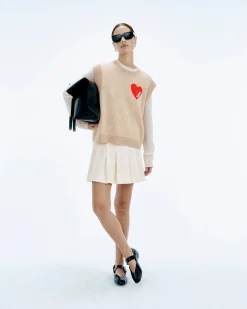Pull Sans Manche Coeur