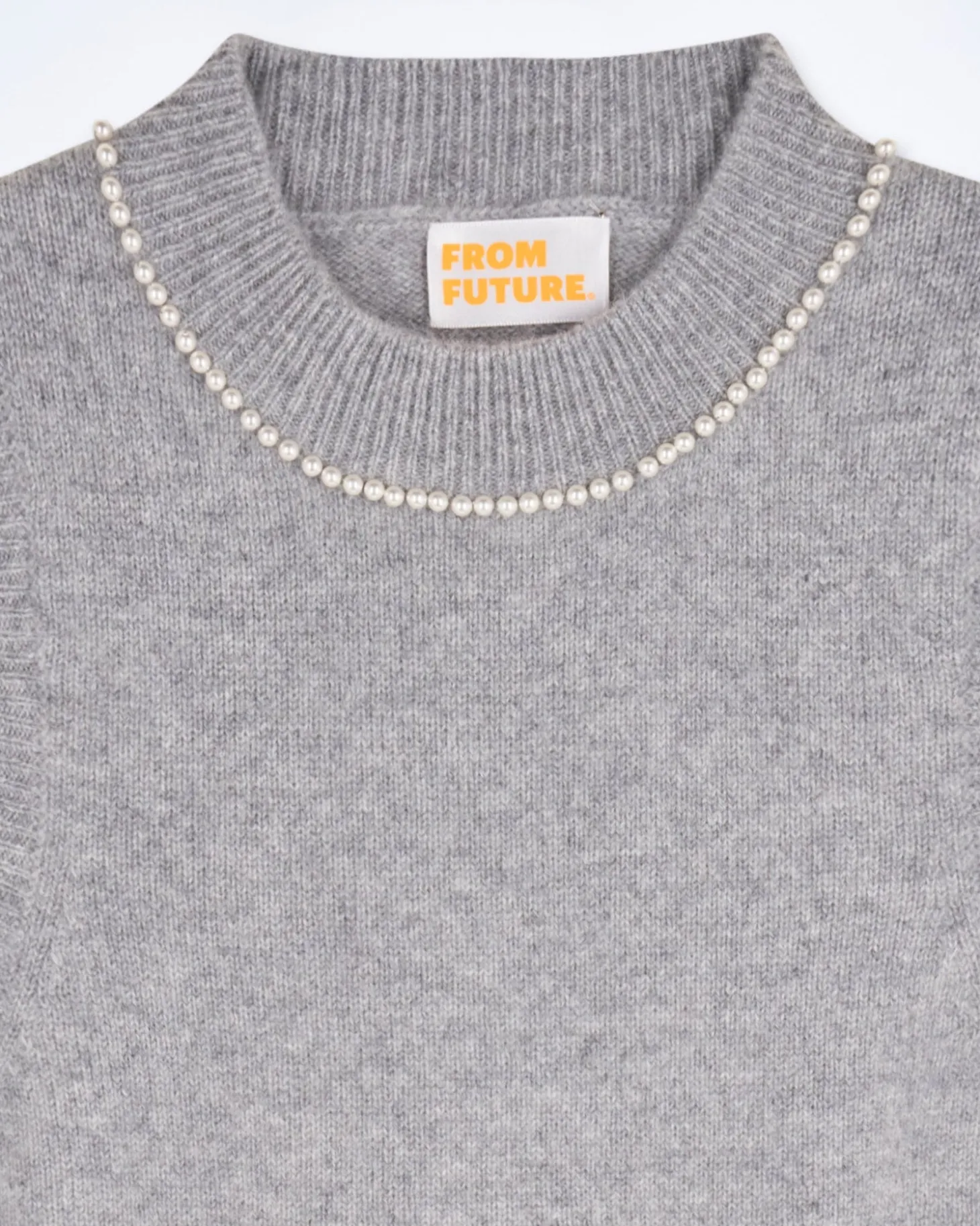 Pull Sans Manche Perles à L'encolure