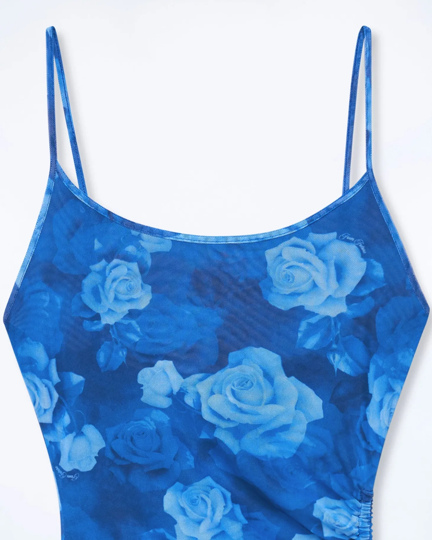 Robe Longue Bretelles Fines Mesh