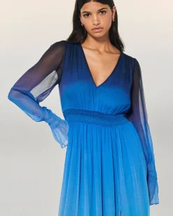 Robe Longue Manche Longue Mousseline
