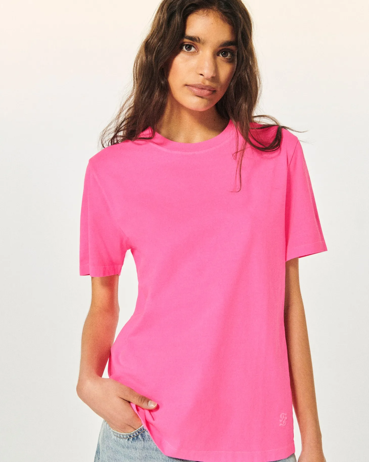 T-shirt Col Rond Manches Courtes