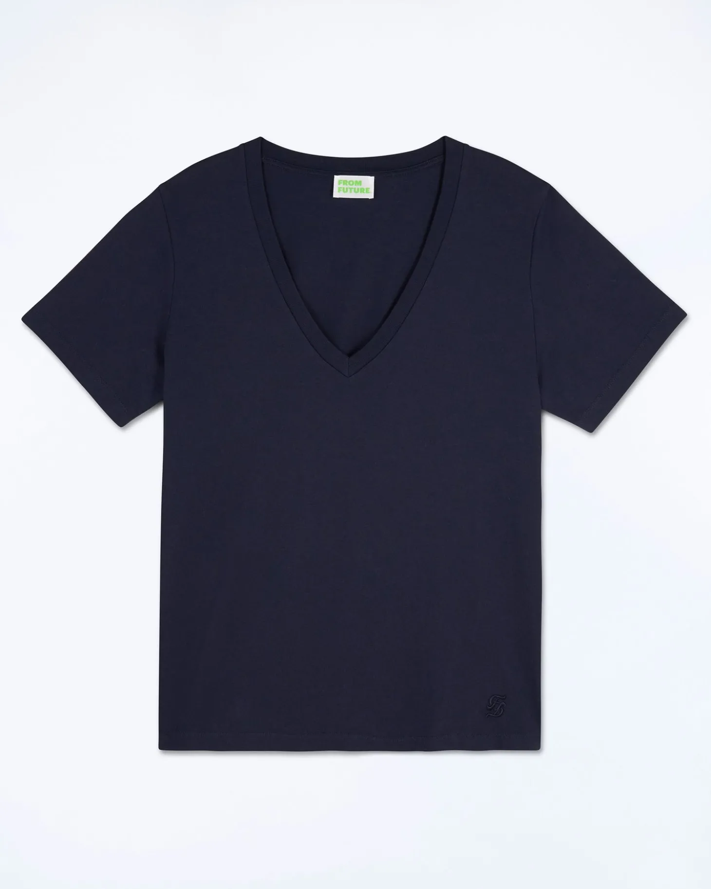 T-shirt Col V Manches Courtes