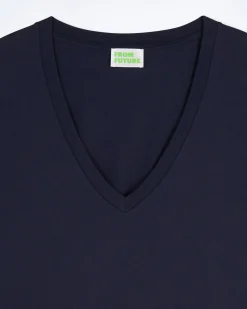 T-shirt Col V Manches Courtes